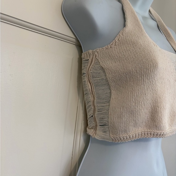 Zara Cream Knit Top - Picture 2 of 5